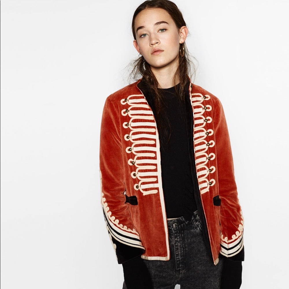 ZARA Peach Military Jacket